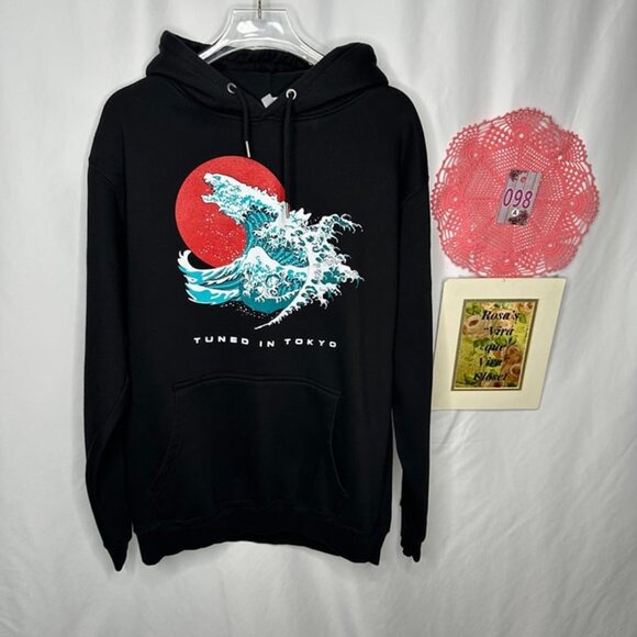 Tuned In Tokyo Wavy Hoodie Black Large (Zuni Sportswear) - Picture 2 of 8